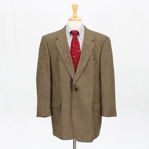 Hart Schaffner Marx 48R Brown HT Wool Two Button Blazer Sport Coat Jacket O833